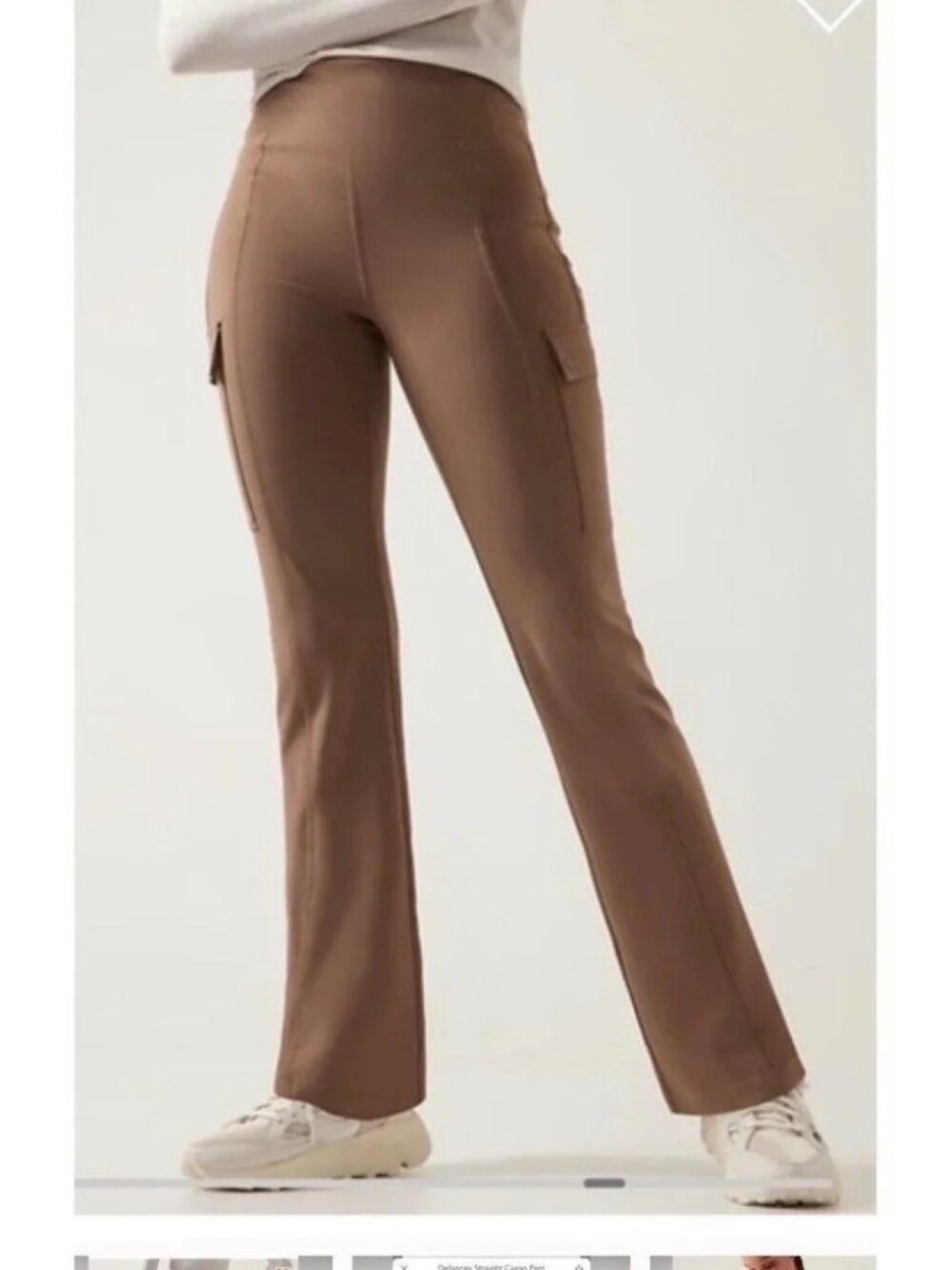 Athleta Delancey Straight Cargo Pants Brown Size XS